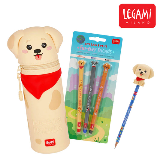 Legami Fur-Ever Friends Bundle - Pens, Pencil & Pencil Case