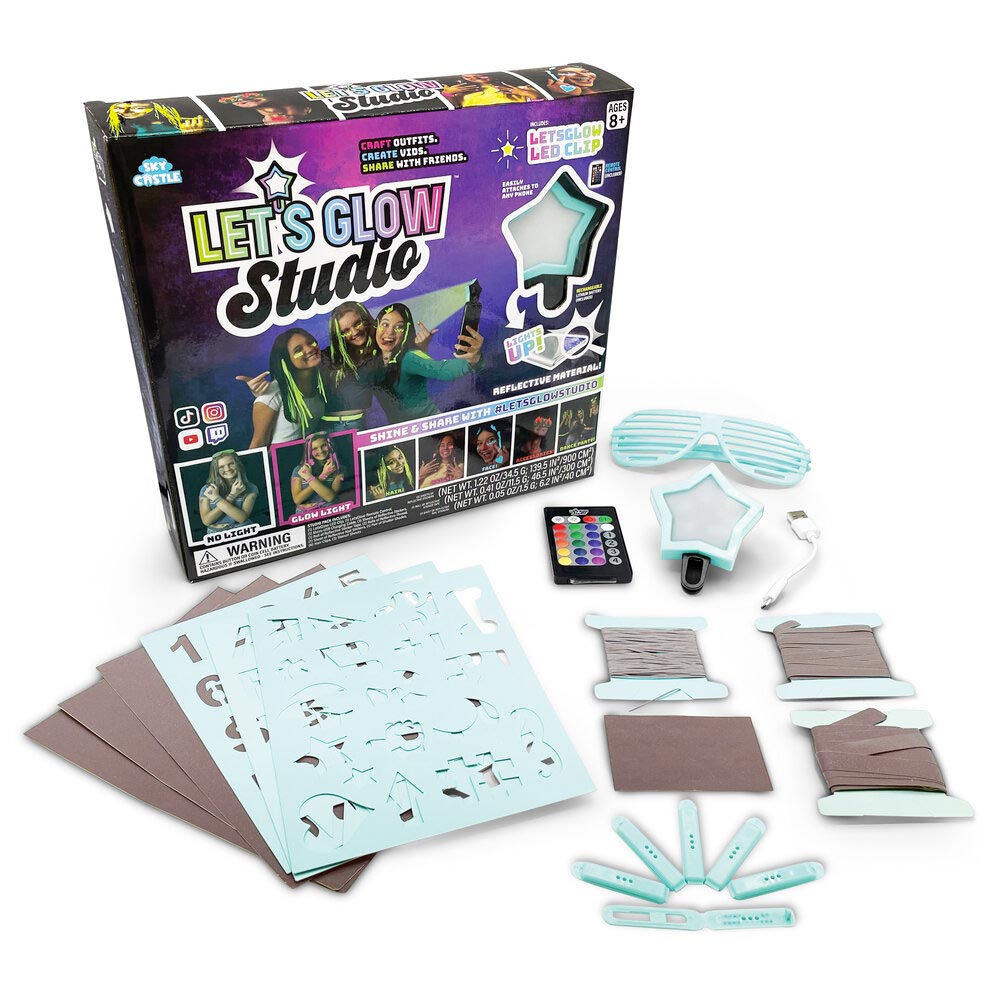 Let's Glow Studio LET00000 Customizable Reflective Fashion Accessories Age 8+