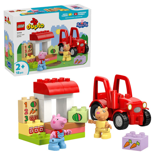 LEGO DUPLO Peppa Pig 10468 Tractor and Market Age 2+ 18pcs