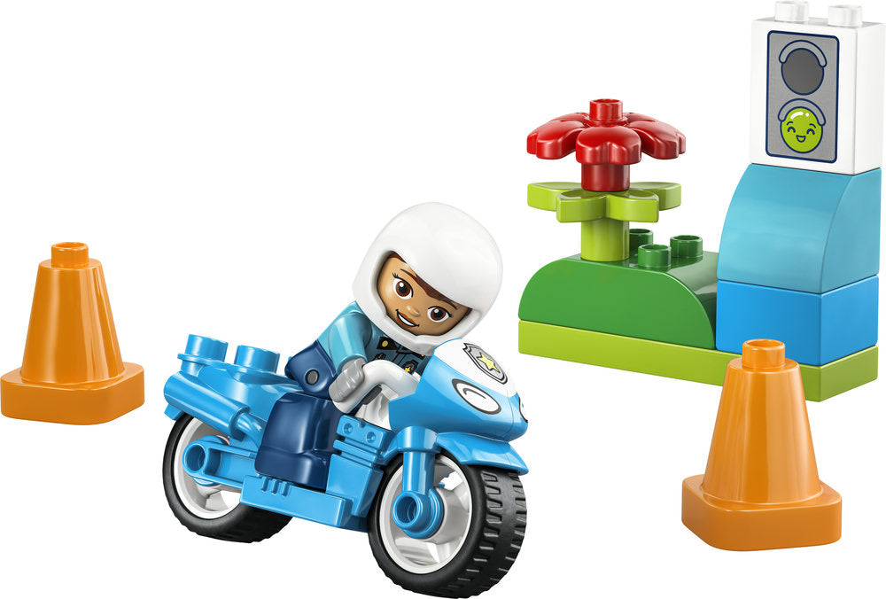 LEGO DUPLO Town 10471 Blue Police Motorcycle Age 2+ 11pcs