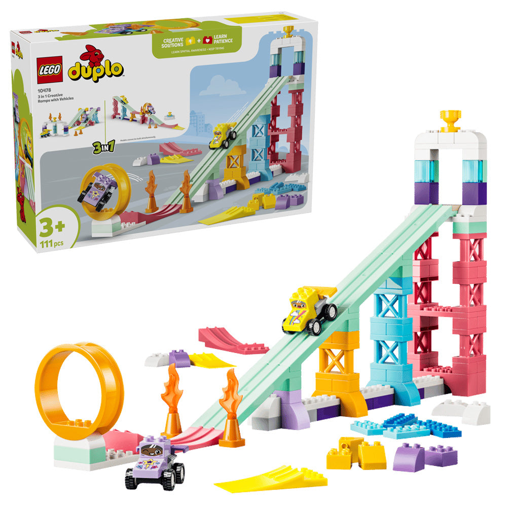 LEGO DUPLO 10478 3 in 1 Creative Ramps with Vehicles Age 3+ 111pcs