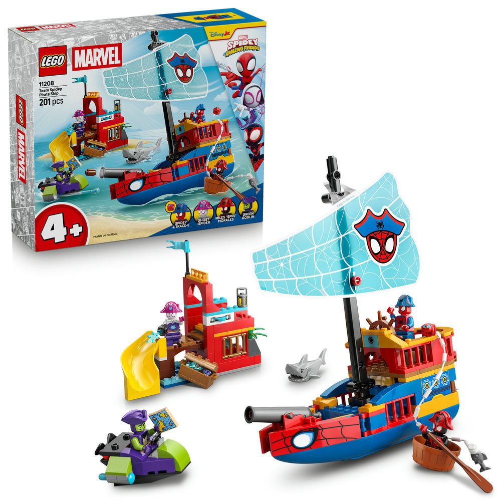 LEGO Marvel 11208 Team Spidey Pirate Ship Age 4+ 201pcs