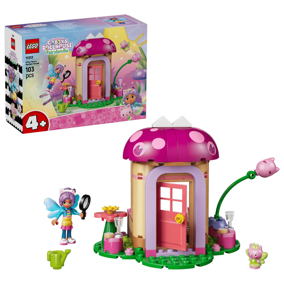 LEGO Gabby's Dollhouse 11212 Kitty Fairy's Garden House Age 4+ 103pcs