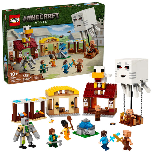 LEGO Minecraft 21273 The Ghast Balloon Village Attack Age 10+ 555pcs