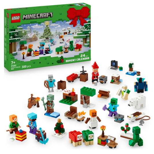 LEGO Minecraft 21280 Advent Calendar 2025 Age 7+ 300pcs