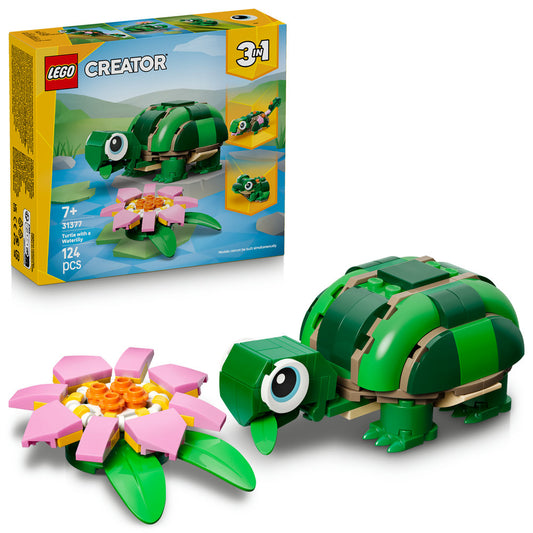 LEGO Creator 31377 Turtle with a Water Lily Flower Age 7+ 124pcs
