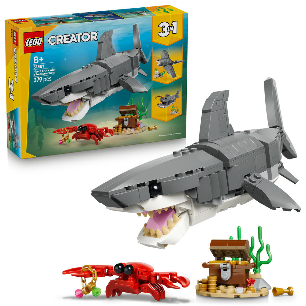 LEGO Creator 31381 Fierce Shark with a Treasure Chest Age 8+ 379pcs