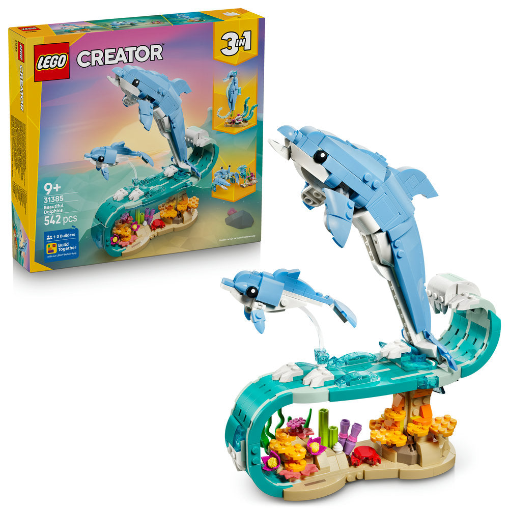 LEGO Creator 31385 Sea Animals: Beautiful Dolphins Age 9+ 542pcs
