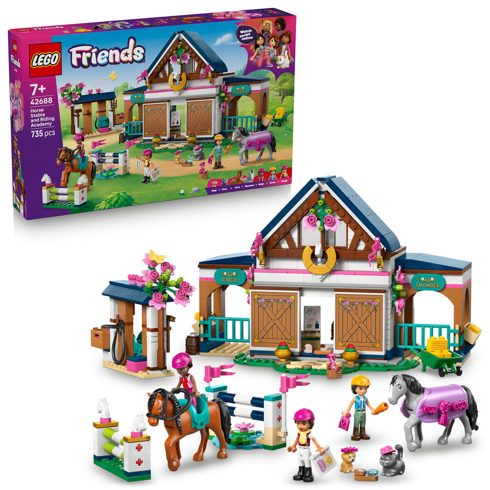 LEGO Friends 42688 Horse Stable and Riding Academy Age 7+ 735pcs