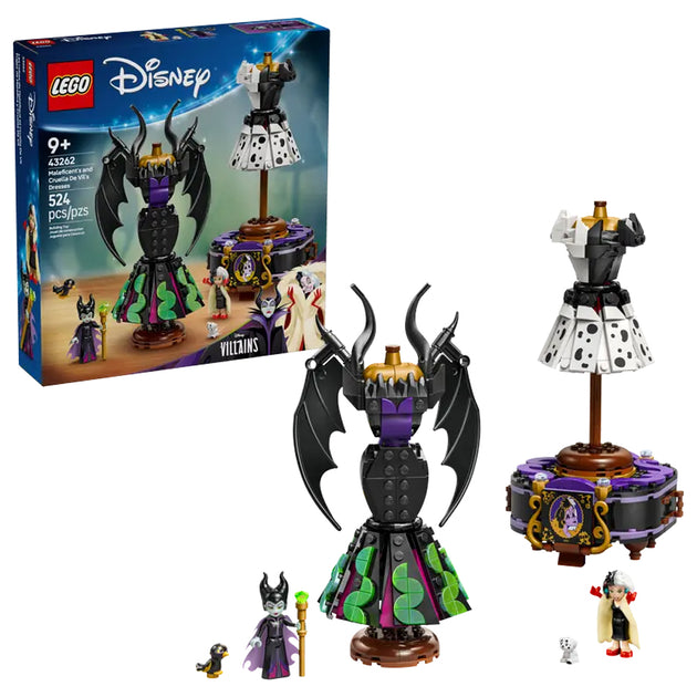 LEGO Disney 43262 Maleficent's and Cruella De Vil's Dresses Age 9+ 524 ...