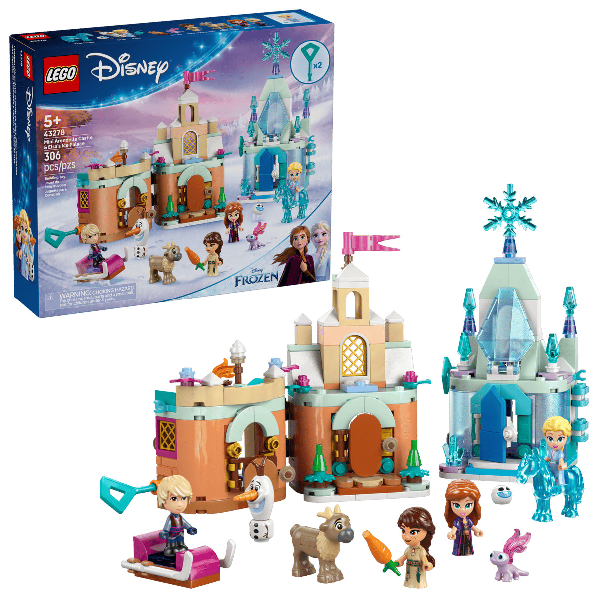 LEGO Disney 43278 Mini Arendelle Castle & Elsa's Ice Palace Age 5+ 306pcs