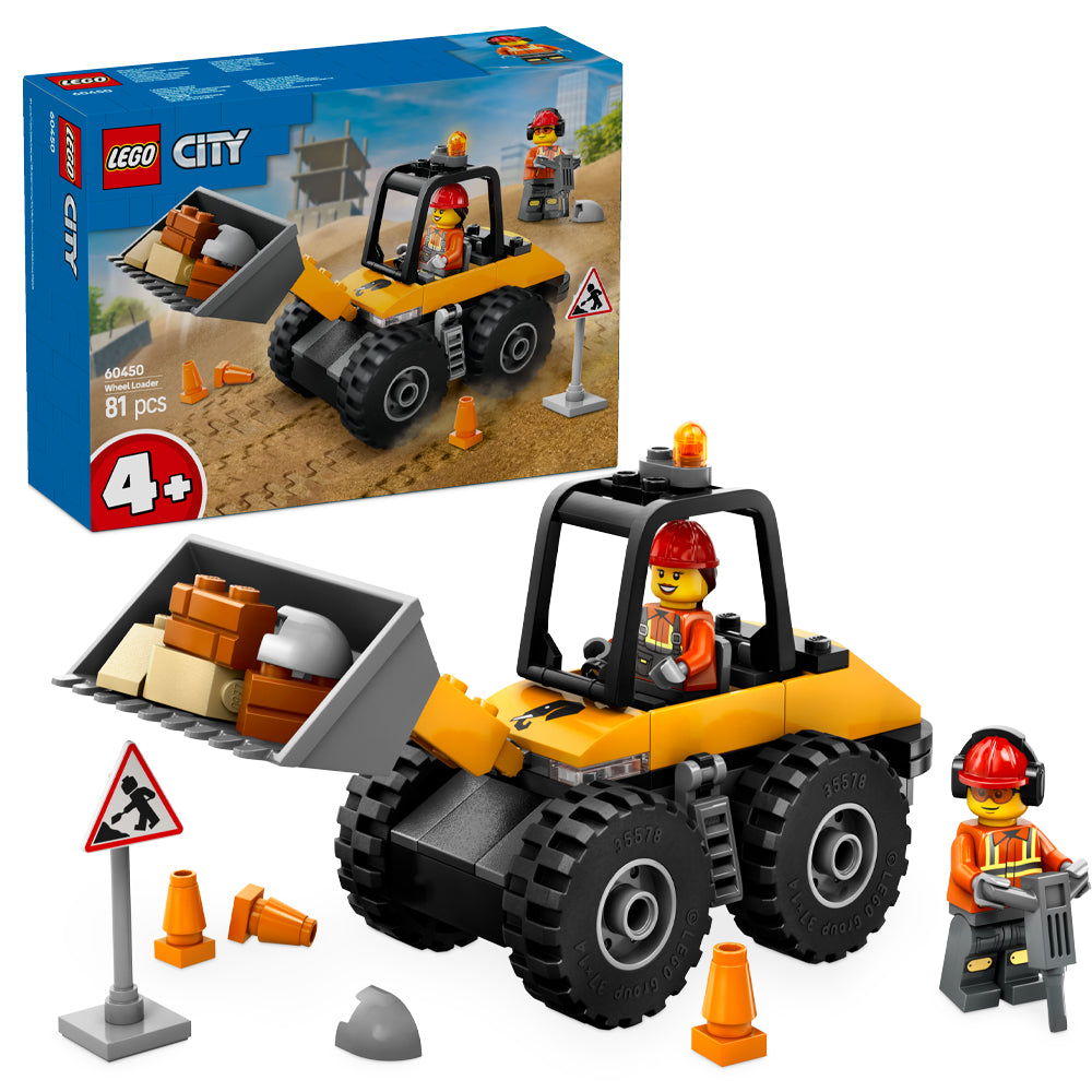 LEGO City 60450 Yellow Construction Wheel Loader Age 4+ 81pcs