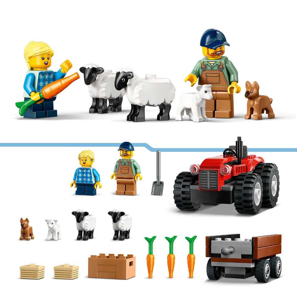LEGO City 60461 Red Farm Tractor with Trailer & Sheep Age 4+ 116pcs
