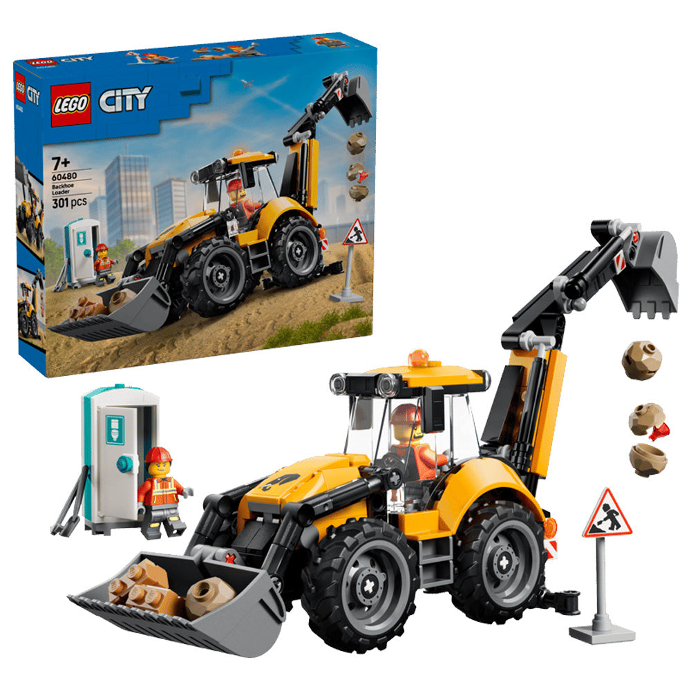 LEGO City 60480 Yellow Backhoe Loader Age 7+ 301pcs