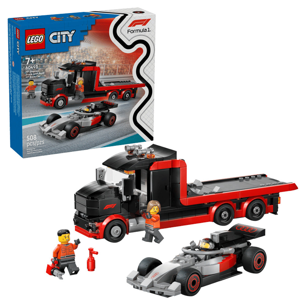 LEGO City 60493 F1 Display Truck with Audi F1 Race Car Age 7+ 508pcs