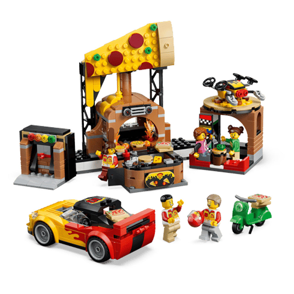 LEGO City 60496 Pizza Delivery Experience with Vehicles Age 6+ 494pcs