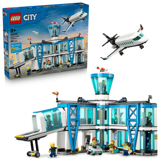LEGO City 60502 Airport with Airplane Age 8+ 887pcs