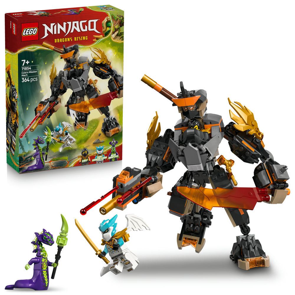 LEGO Ninjago 71854 Cole's Mission Mech & Dragon Zane Age 7+ 364pcs