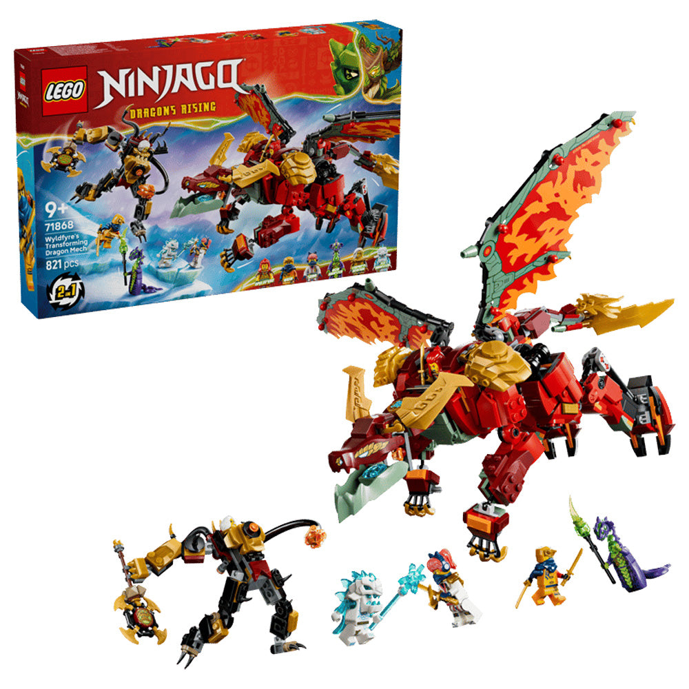 LEGO Ninjago 71868 Wyldfyre's Transforming Dragon Mech Age 9+ 821pcs