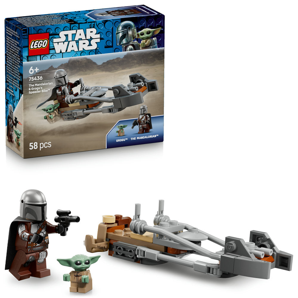 LEGO Star Wars 75436 The Mandalorian & Grogu's Speeder Bike Age 6+ 58pcs
