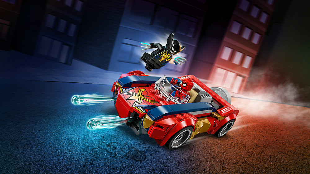 LEGO Super Heroes 76336 Spider-Man Car vs. Venomized Wolverine Age 7+ 134pcs