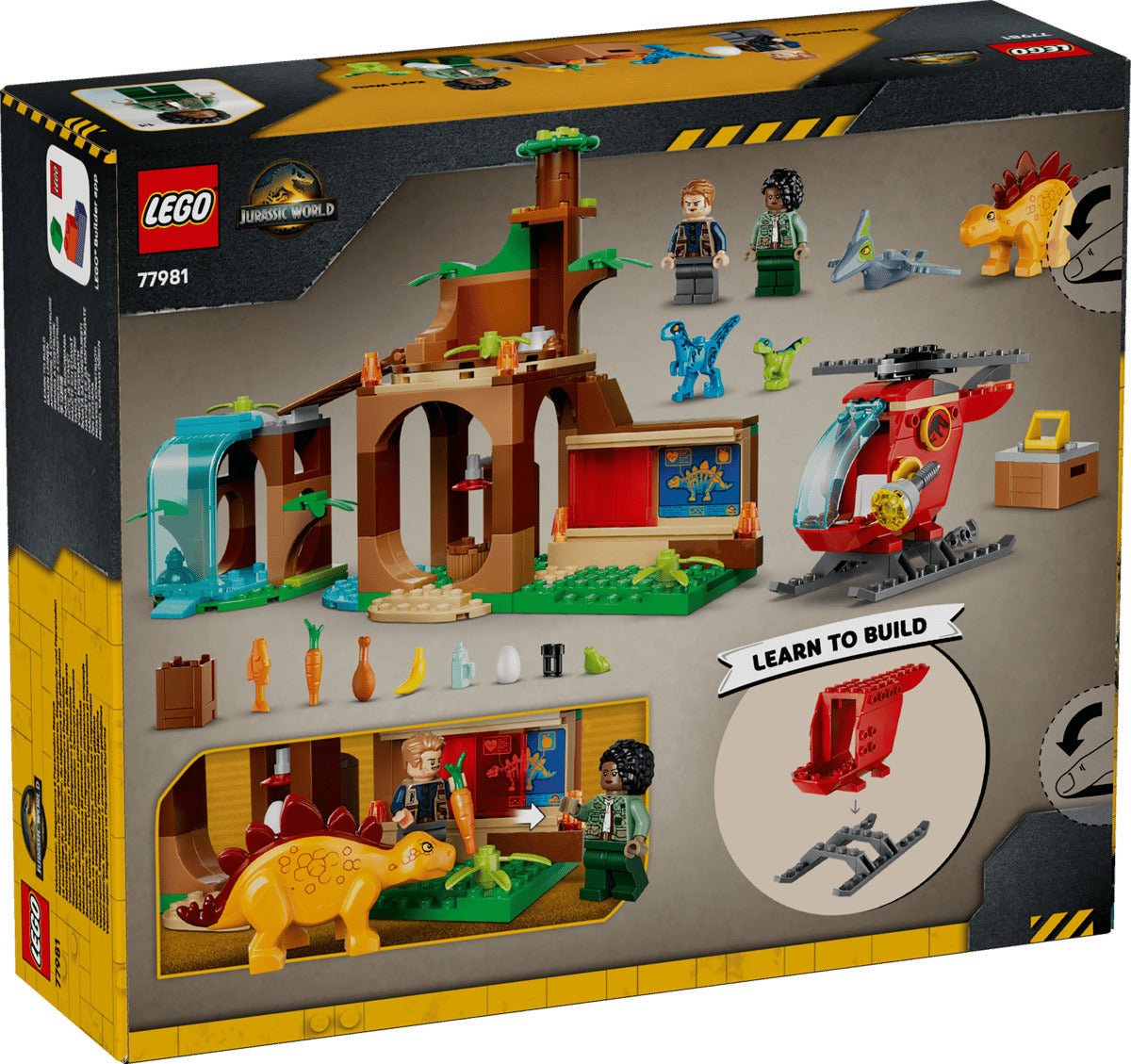 LEGO Jurassic World 77981 Velociraptor, Stegosaurus & Pteranodon Rescue Age 4+ 171pcs