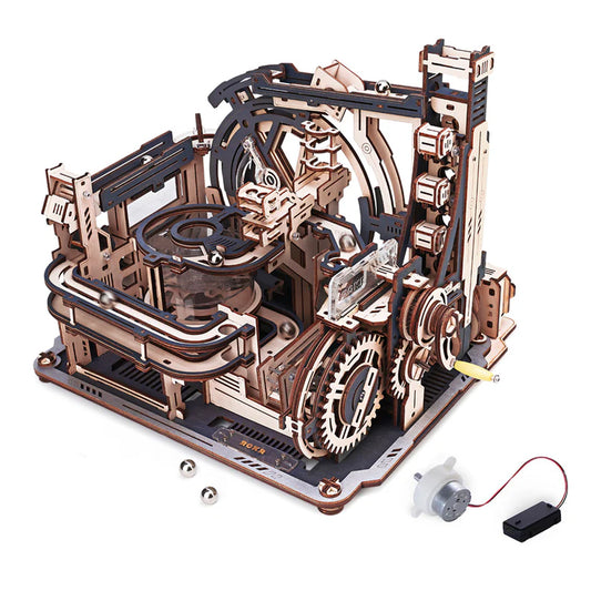 ROKR Marble Spaceport Marble Run 3D Wooden Puzzle Model Kit LGC01