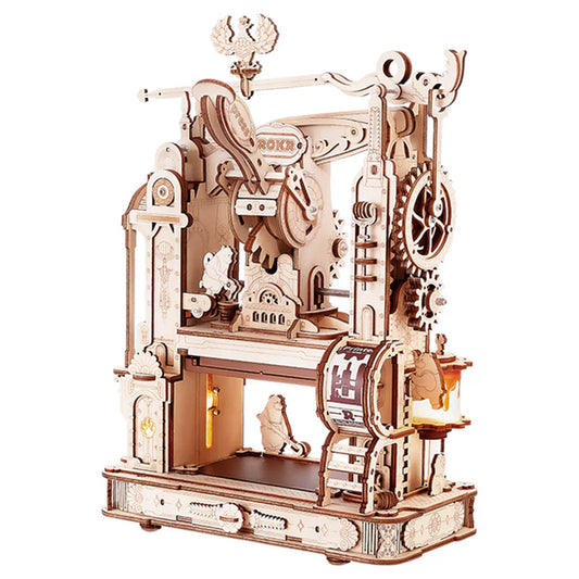 ROKR Classic Printing Press Mechanical 3D Wooden Model Kit LK602