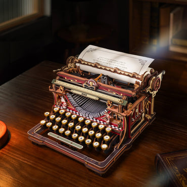 ROKR Mechanical Typewriter 3D Wooden Puzzle Model Kit LK703C (Magic Version)