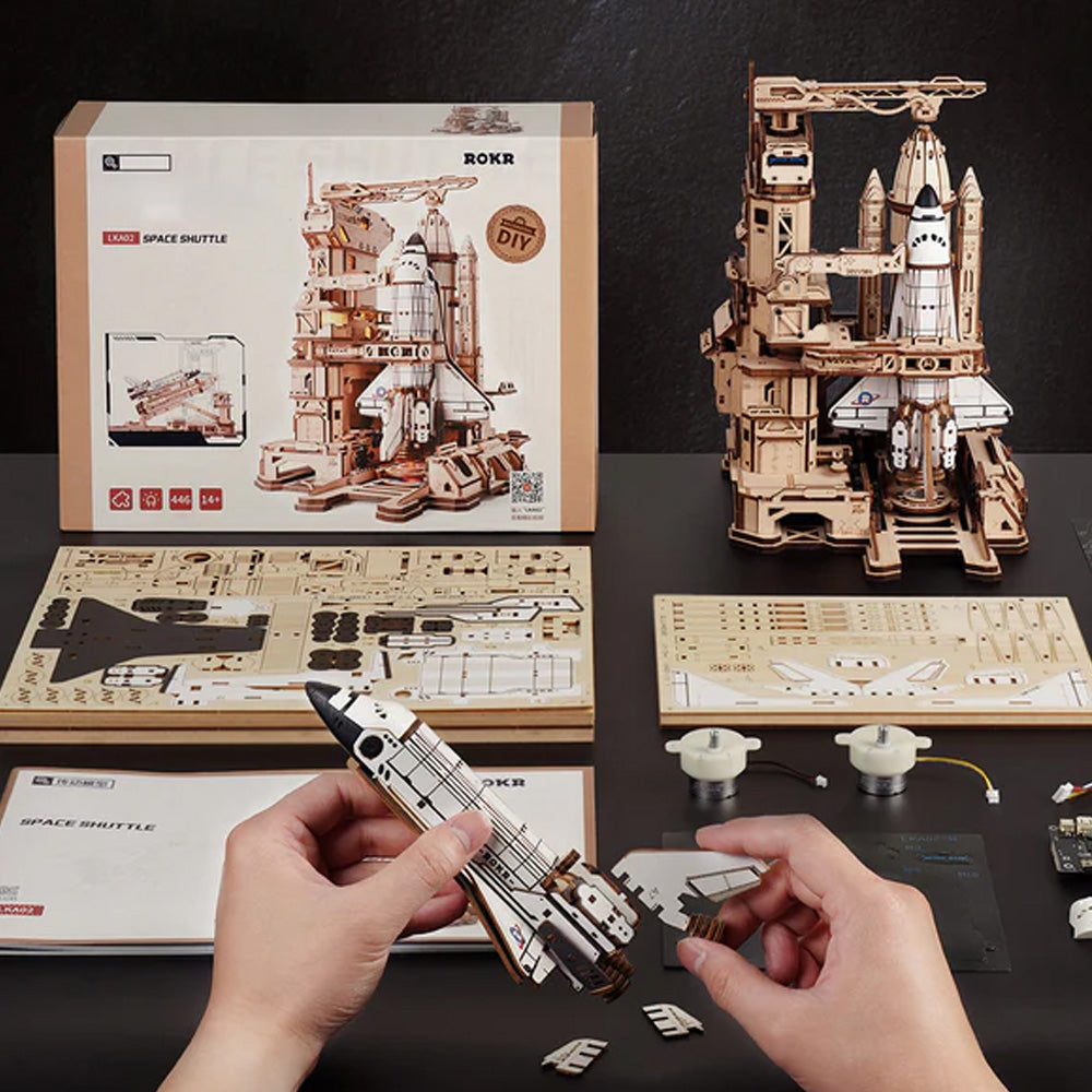 ROKR Space Shuttle 3D Puzzle Wooden Model Kit LKA02