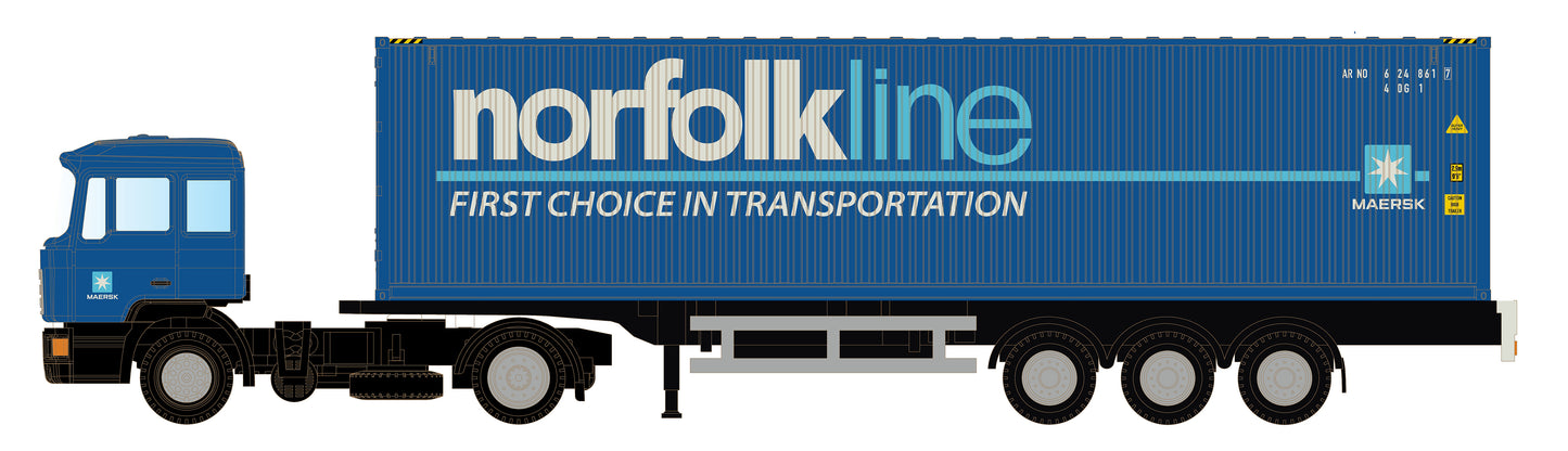 miNis MAN F90 Tractor & Trailer Norfolk Line LKLC4067 N Gauge