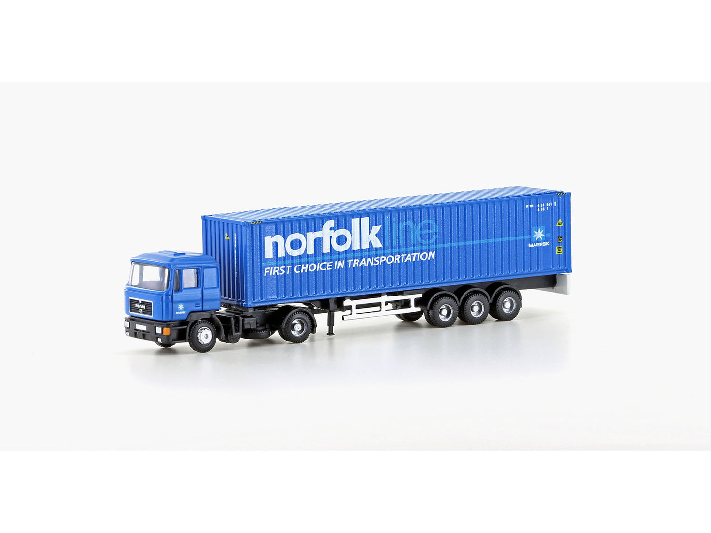 miNis MAN F90 Tractor & Trailer Norfolk Line LKLC4067 N Gauge