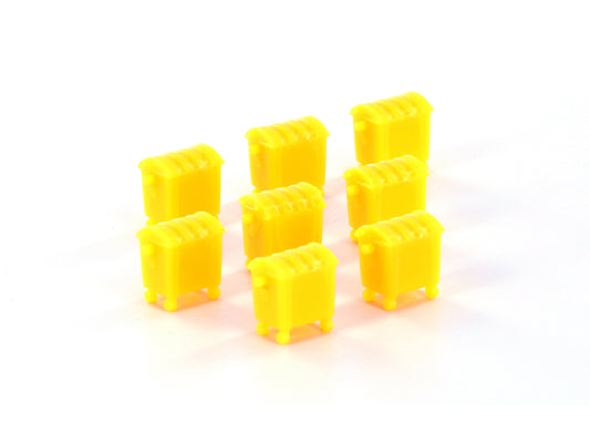 MiNis Commercial Wheele Bins (8) Yellow N Gauge LKLC46003