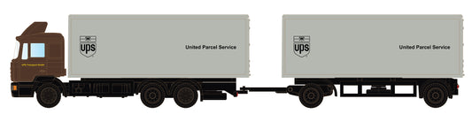 miNis MAN F90 3 Axle Double Trailer UPS LKLC4602 N Gauge
