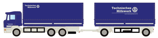 miNis MAN F90 3 Axle Double Trailer THW LKLC4636 N Gauge