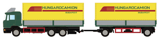 miNis MAN F90 3 Axle Double Trailer Hungarocamion LKLC4637 N Gauge