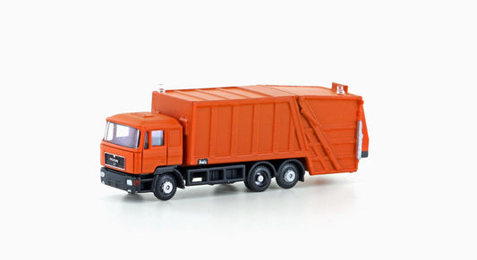miNis LC4660  MAN F90 Refuse Vehicle Orange N Gauge