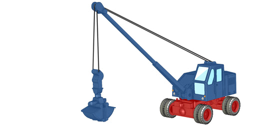 miNis Fuchs F301 Crane Blue w/Telescopic Arm & Grab LKLC4702 N Gauge