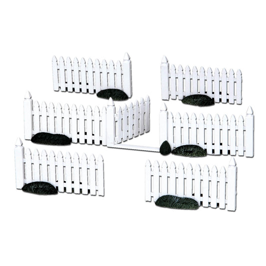 Lemax Plastic Picket Fence (x7) Christmas Caddington Village Decoration 14388