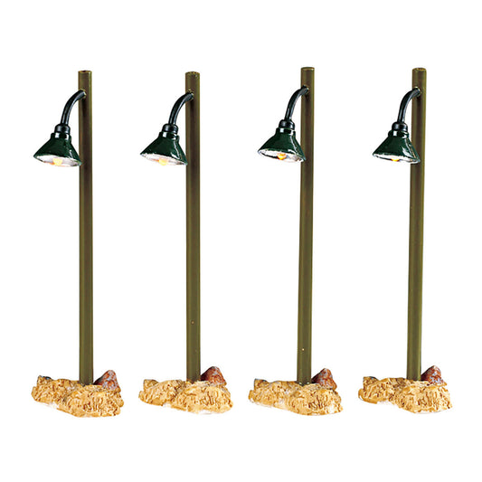 Lemax Street Lamps Rustic (x4) Christmas Village Decoration 34090