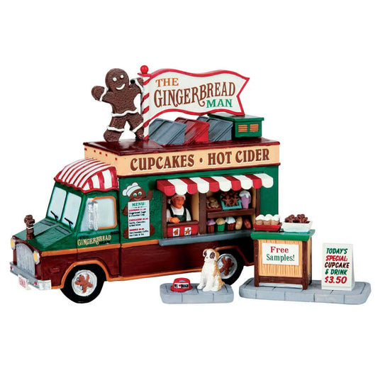 Lemax The Gingerbread Man Cake/Cider Van Set of 3 Christmas Village 63278