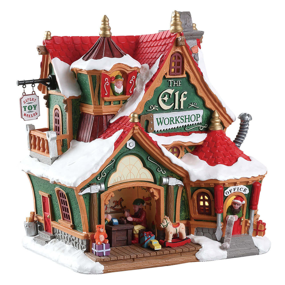 Lemax The Elf Workshop Christmas Santa's Wonderland Village Building 75291