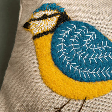 Corinne Lapierre Linen Lavender Bags Embroidery Kit - Spring Garden