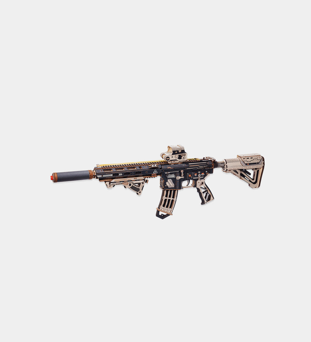 ROKR M416 Carbine Rubber Band Gun Wooden Model Kit LQB02