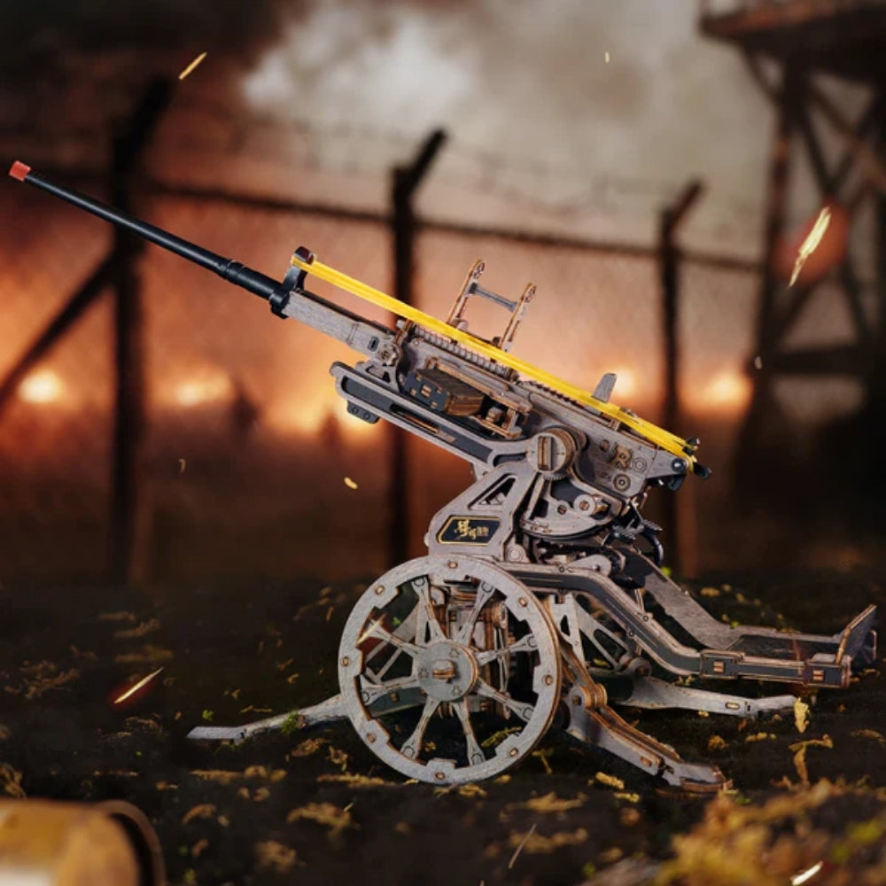 ROKR Anti Aircraft Gun 1:8 Mechanical Wooden Model Kit LQM01