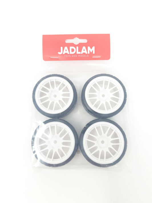RC Car 1:10 Drift Wheels 7-Double Spoke White PY03-A13