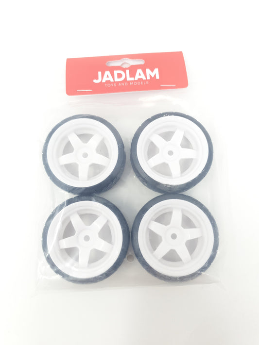 RC Car 1:10 Drift Wheels 5-Spoke White PY03-A3