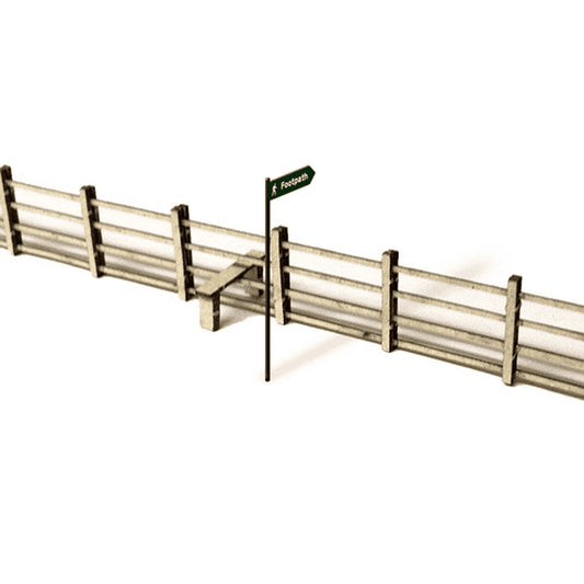 Scale Model Scenery LX006 4ft Post & Rail Fencing OO/HO Gauge