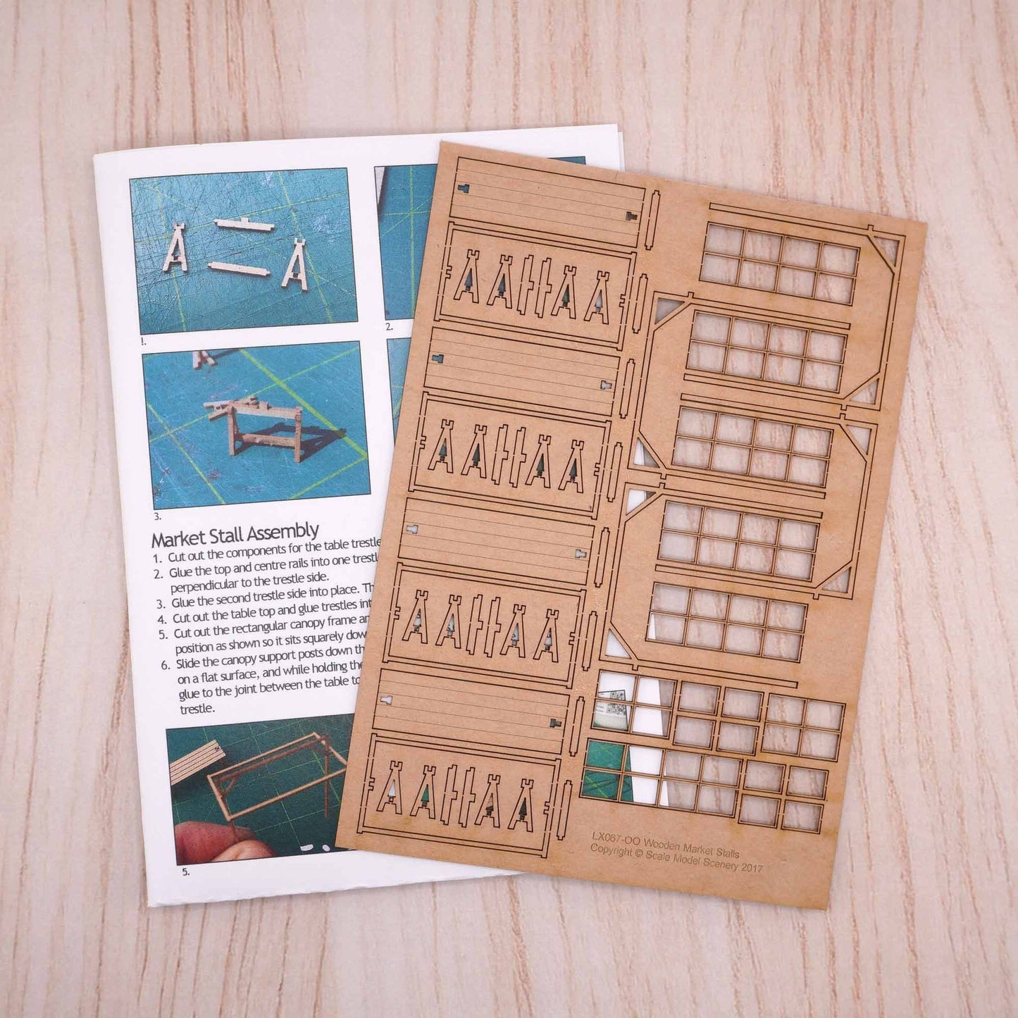 Scale Model Scenery LX067 Market Stalls OO/HO Gauge