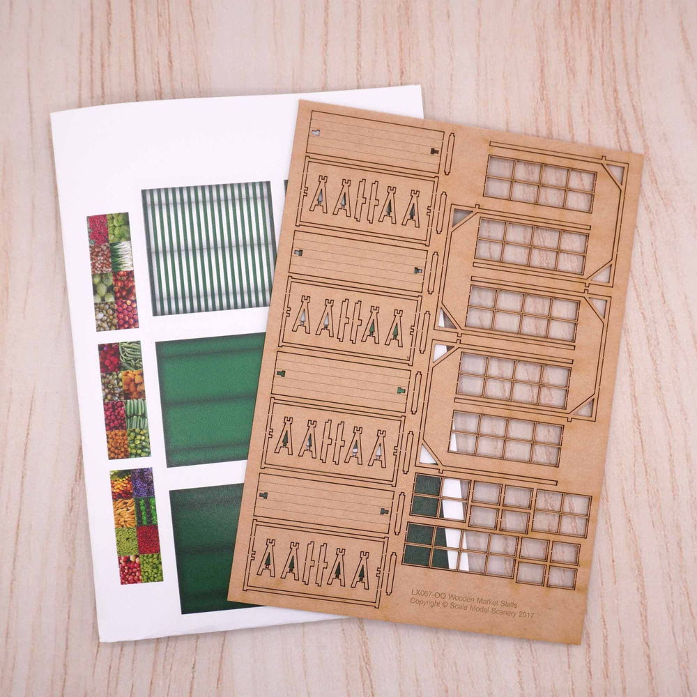 Scale Model Scenery LX067 Market Stalls OO/HO Gauge
